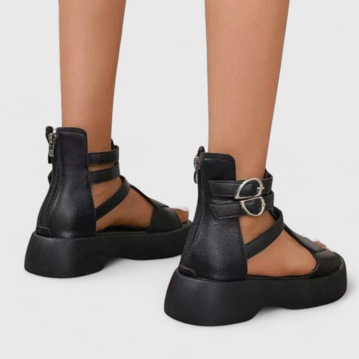 Women's Orthopedic Platform Sandals with Ankle Strap