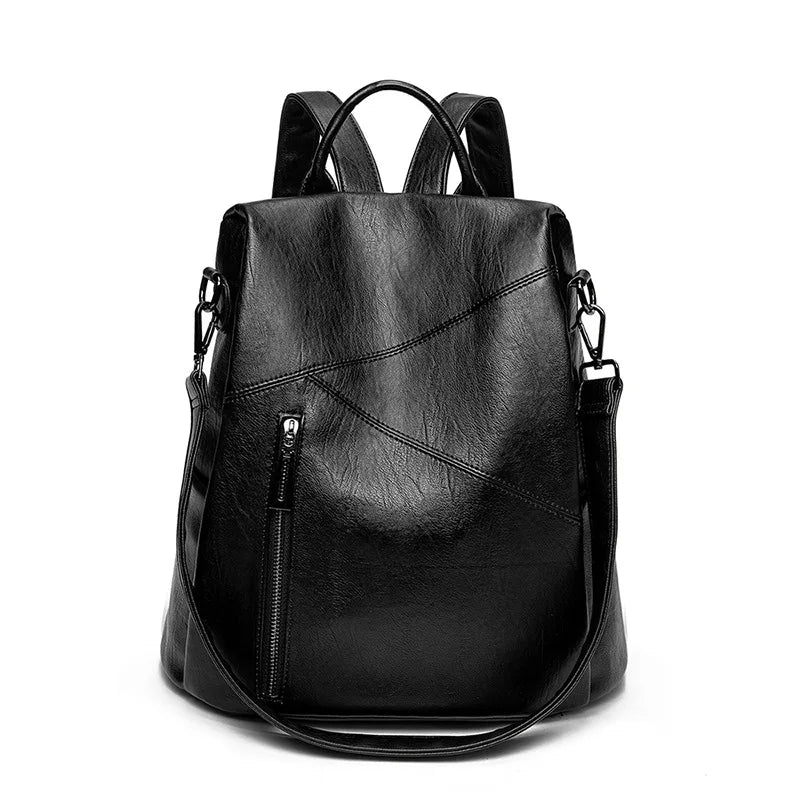 Women's Patchwork Anti-Theft Travel Backpack