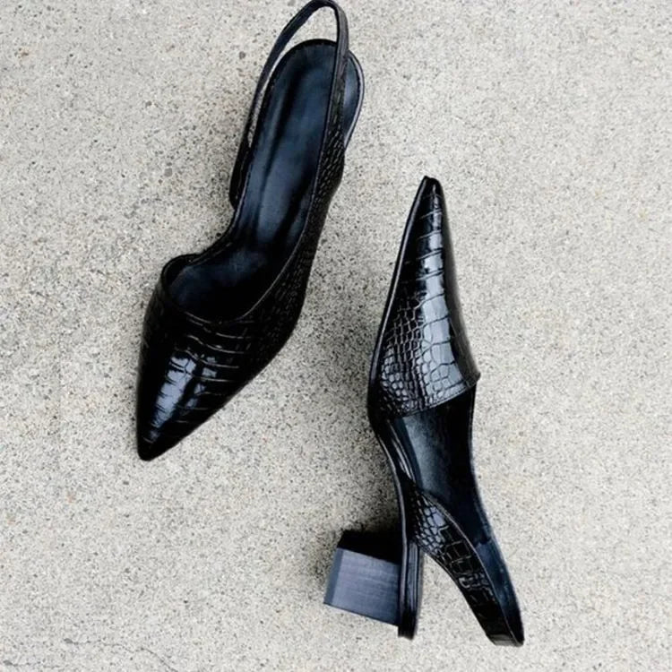 Women's Pointed-Toe Slingback Heels