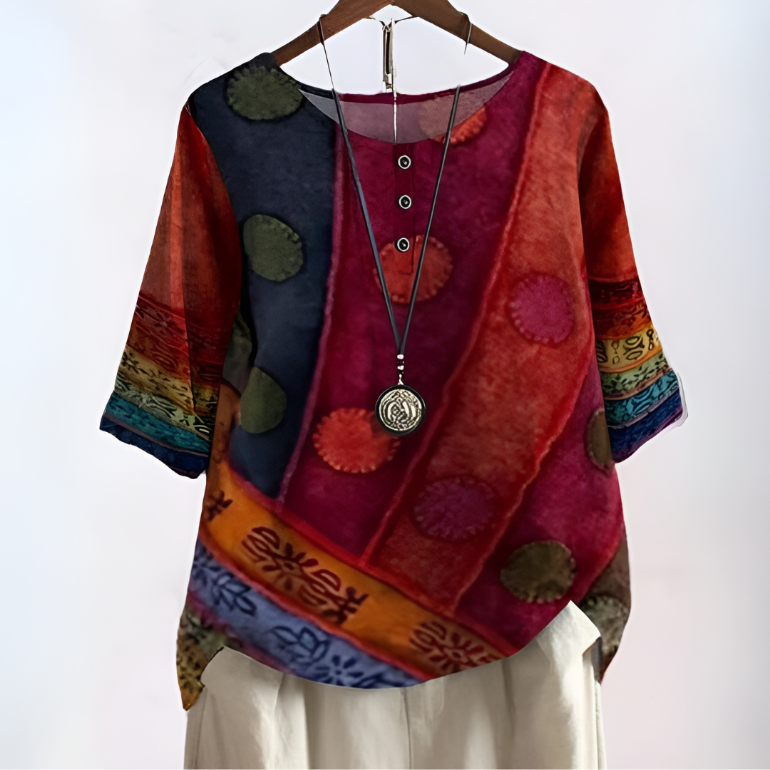 Women's Printed 3/4 Sleeve Blouse