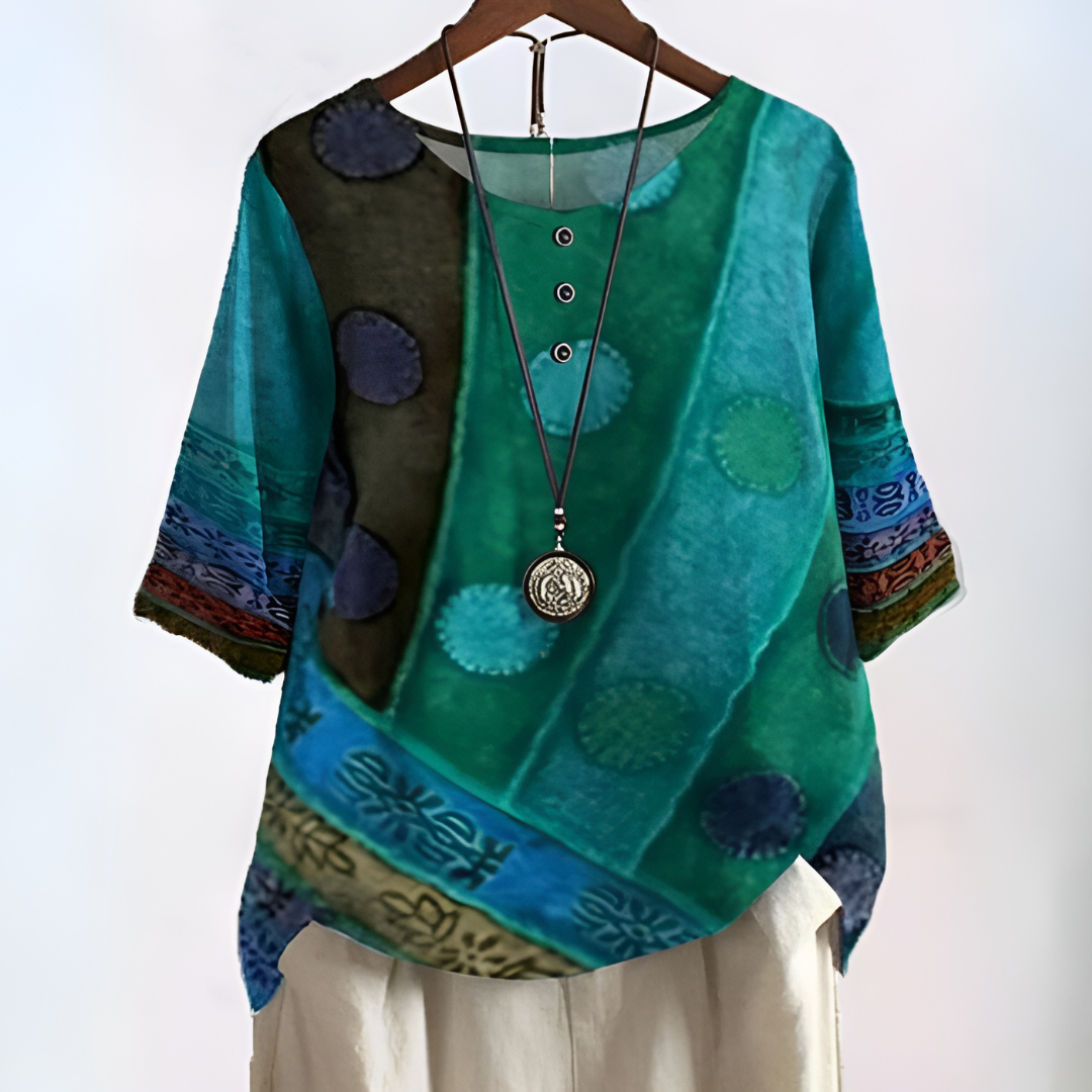 Women's Printed 3/4 Sleeve Blouse