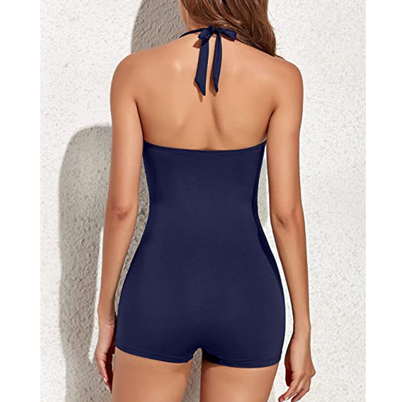 Women's Quick-Drying Sporty Boyleg Swimsuit