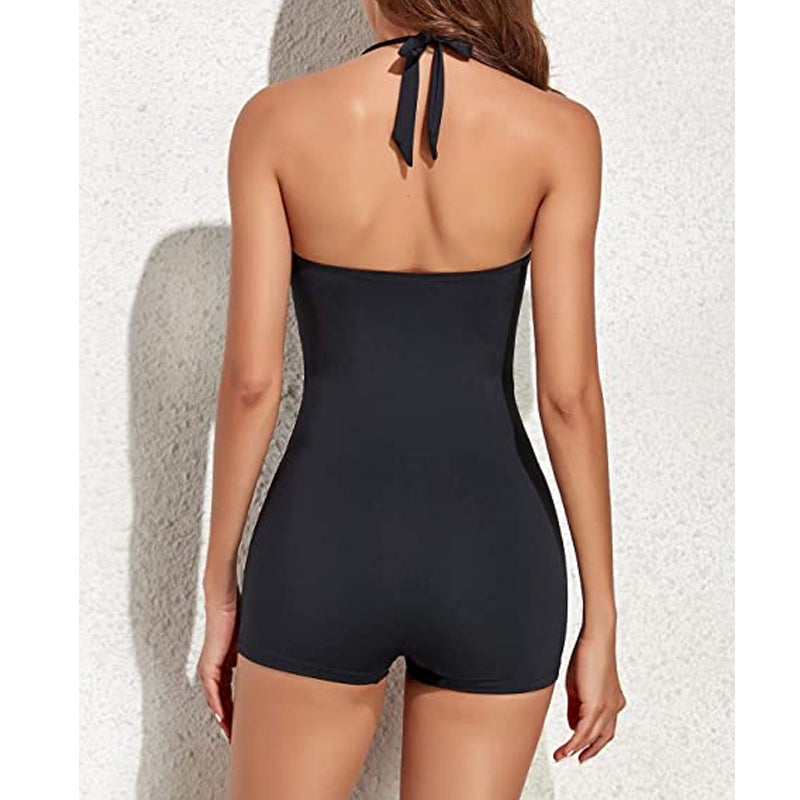 Women's Quick-Drying Sporty Boyleg Swimsuit