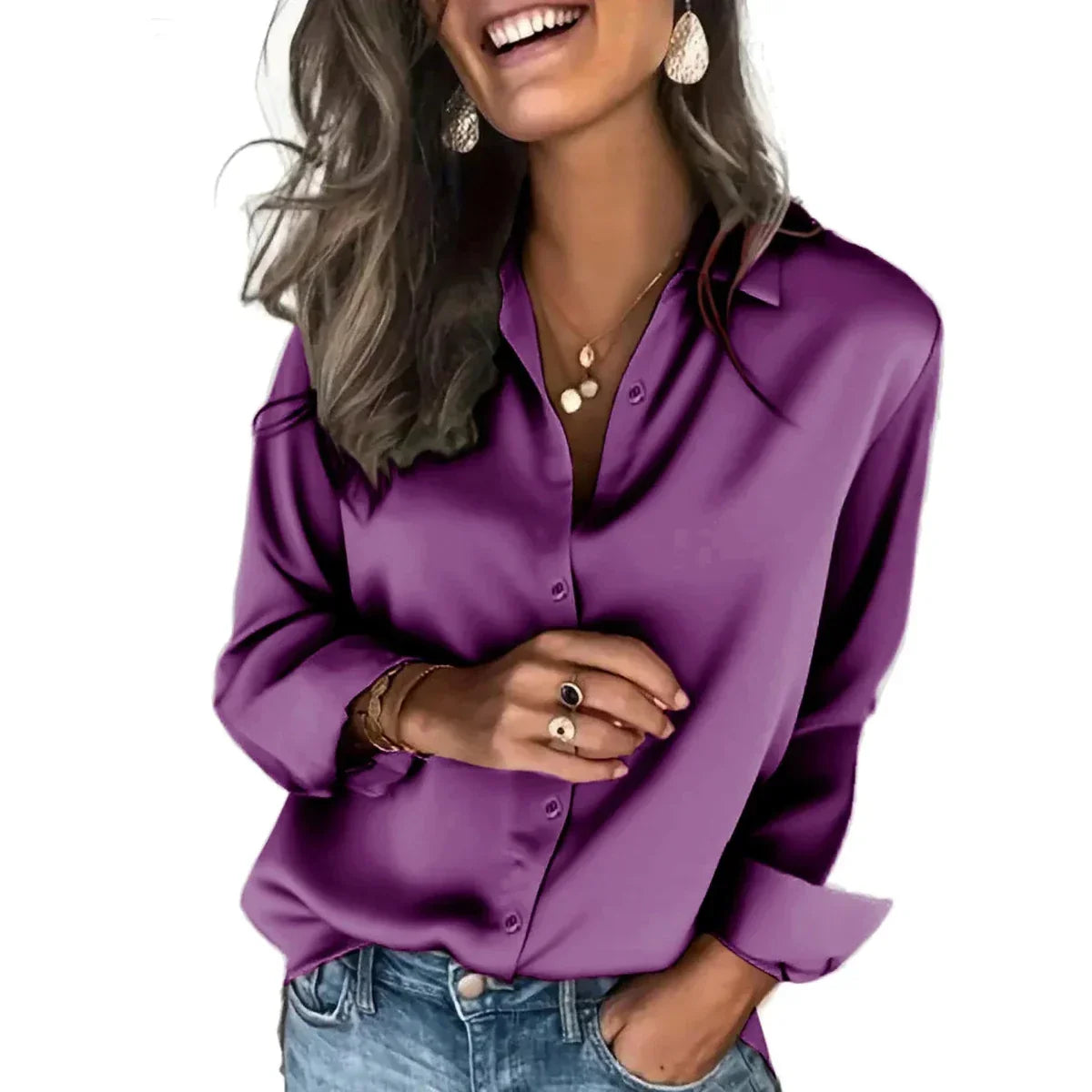 Women's Relaxed Fit Button-Down Shirt
