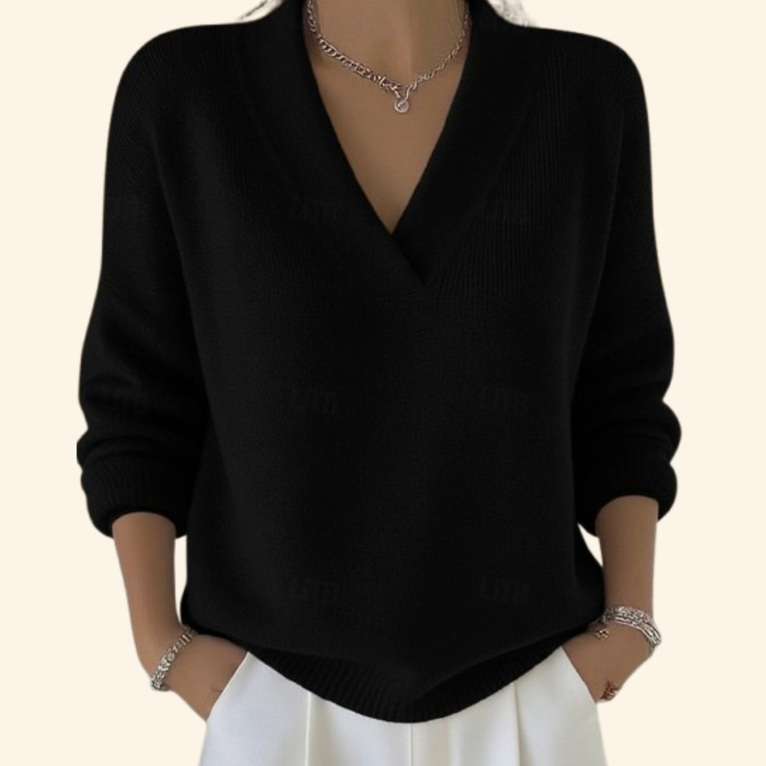 Women's Relaxed Fit V-Neck Jumper