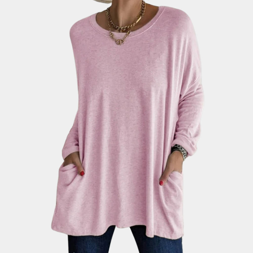Women's Round Neck Long Sleeve Tunic