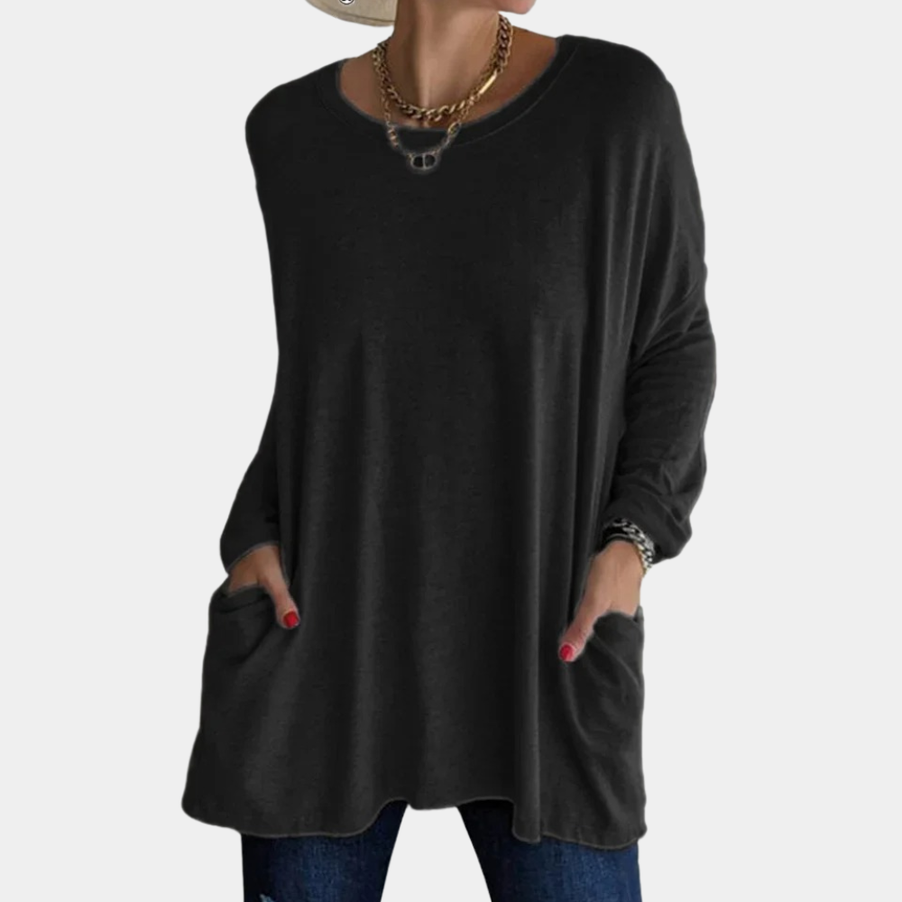Women's Round Neck Long Sleeve Tunic