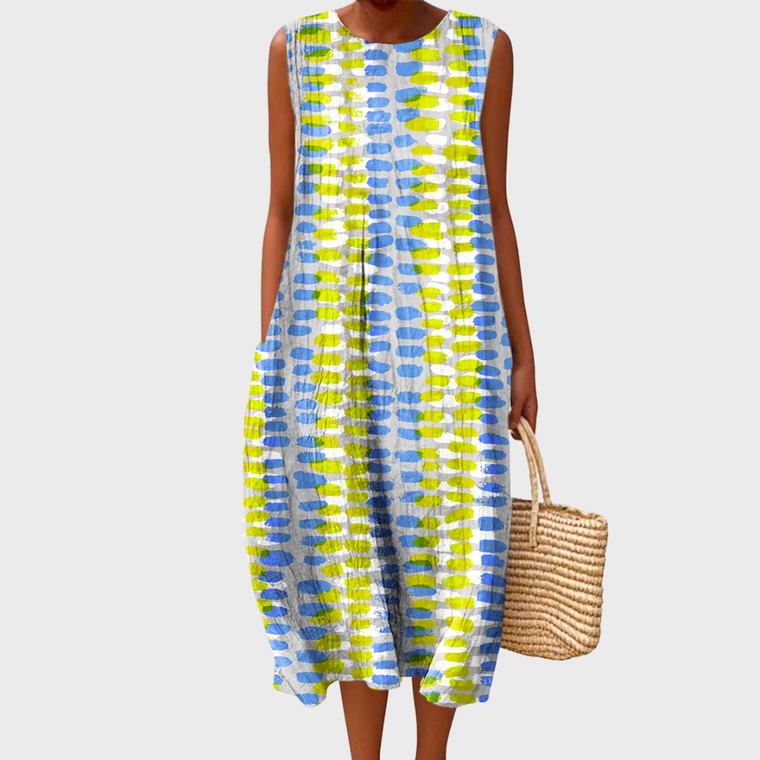 Women's Sleeveless Relaxed Fit Casual Knee-Length Dress