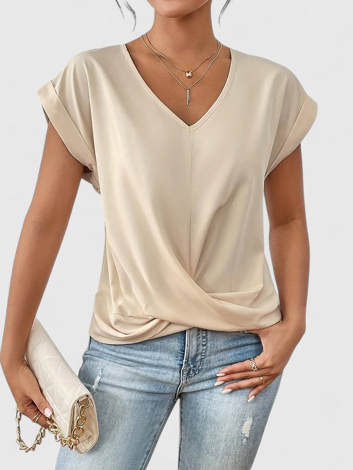 Women's Twist-Front V-Neck Top