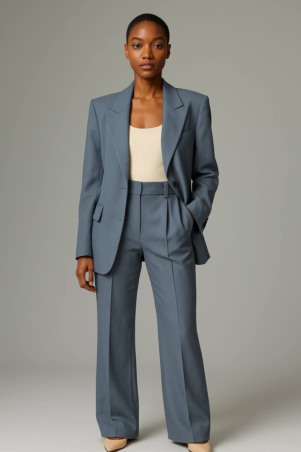 Women's Two-Piece Suit: Elegant Blazer and Trousers