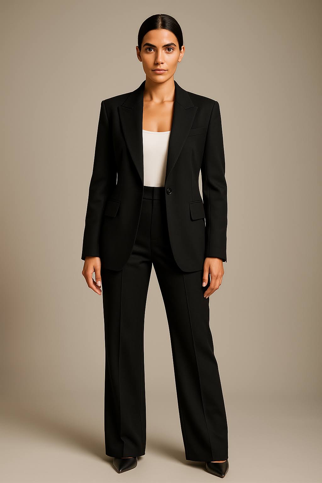 Women's Two-Piece Suit: Elegant Blazer and Trousers