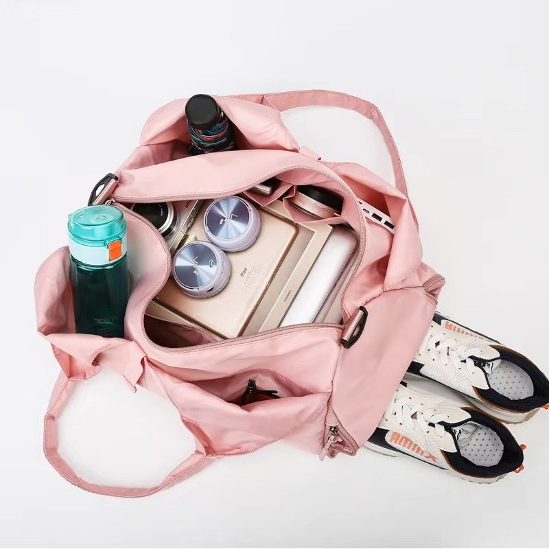 Women’s Waterproof Gym and Travel Duffel Bag with Shoe Compartment