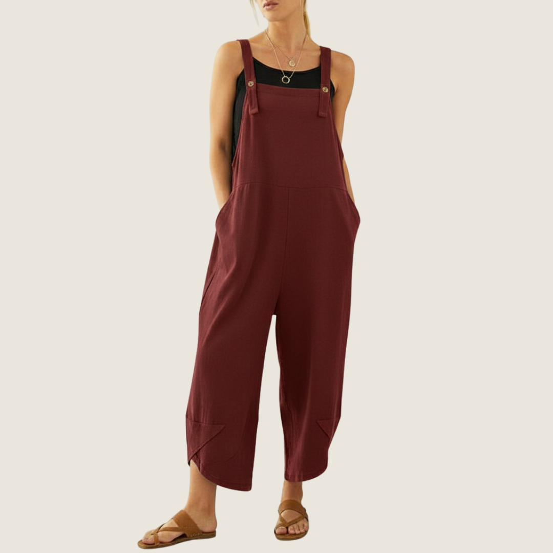 Women's Wide Leg Casual Overalls
