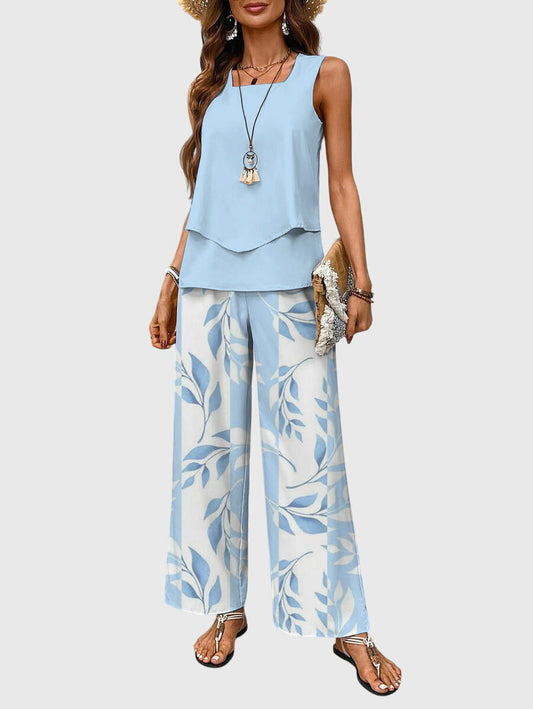 Women's Wide-Leg Pant Set