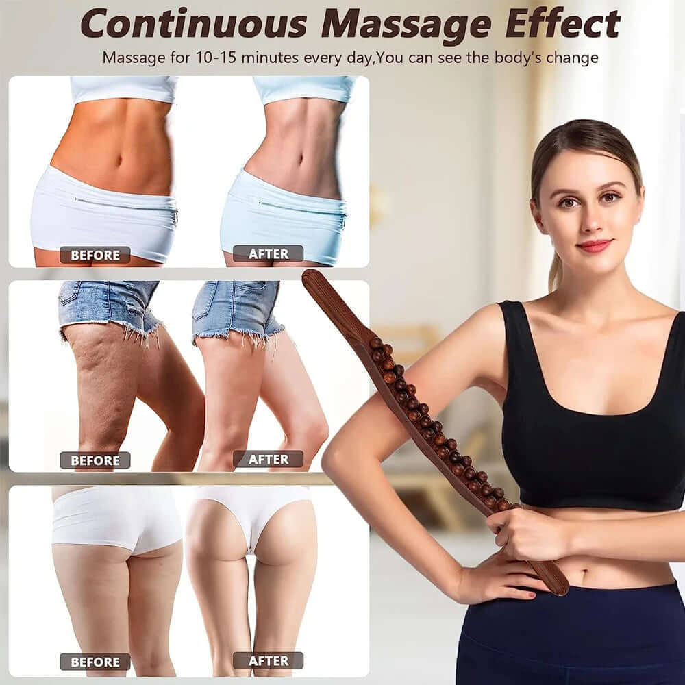 Wooden Gua Sha Massage Stick - Deep Relaxation