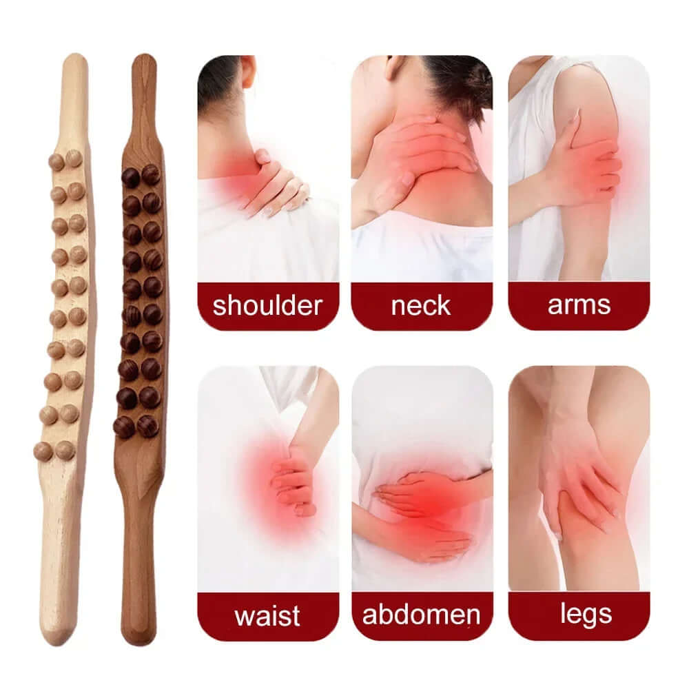 Wooden Gua Sha Massage Stick - Deep Relaxation